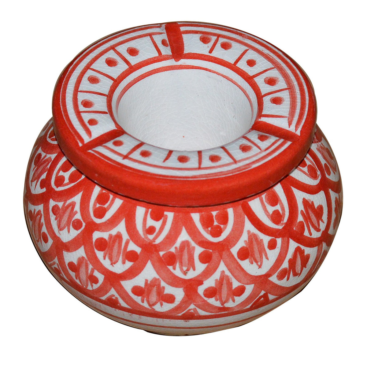 Smokeless Ashtray Small - Red White