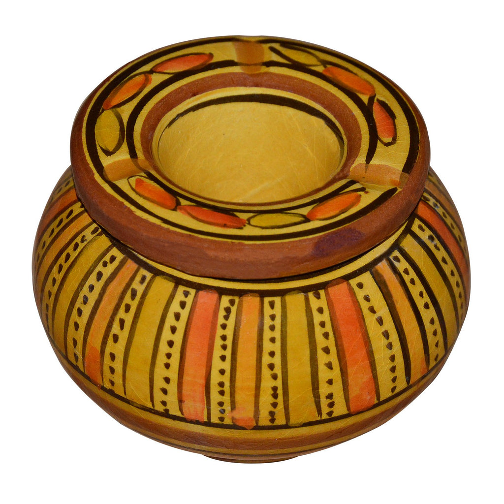 Yellow Stripes Smokeless Ashtray Small