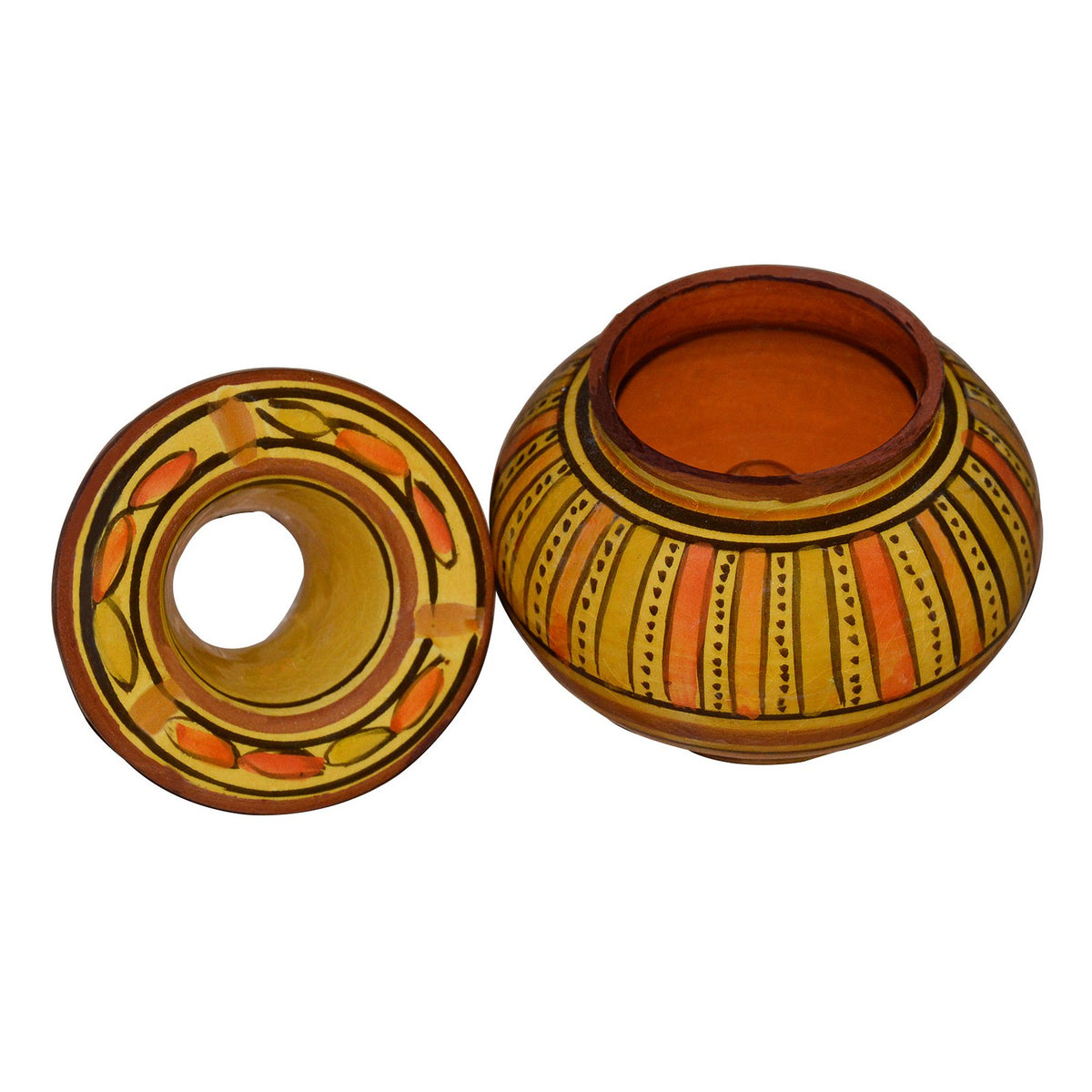 Yellow Stripes Smokeless Ashtray Small