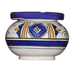 Medium Berber White and Blue Moroccan Smokeless Ashtray