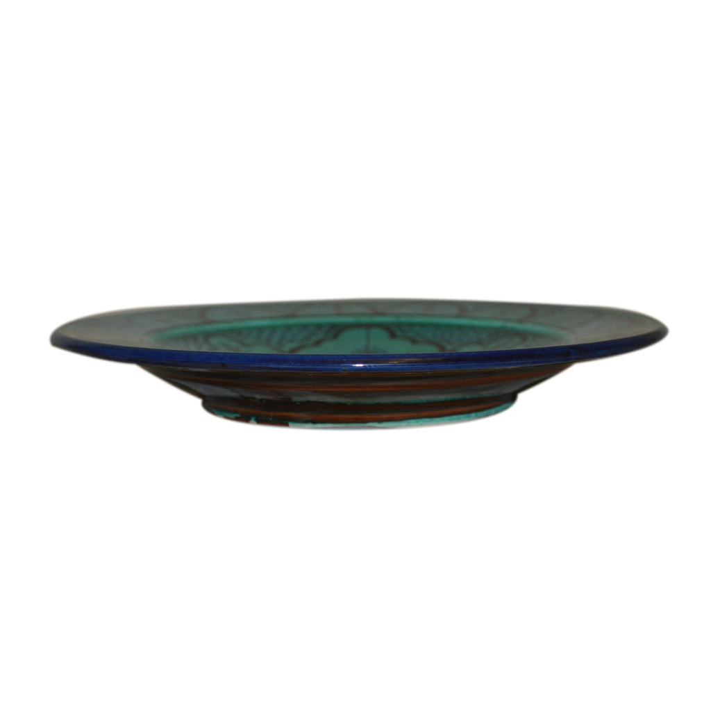 Ceramic Handmade Serving Plate Medium 10" - Aqua