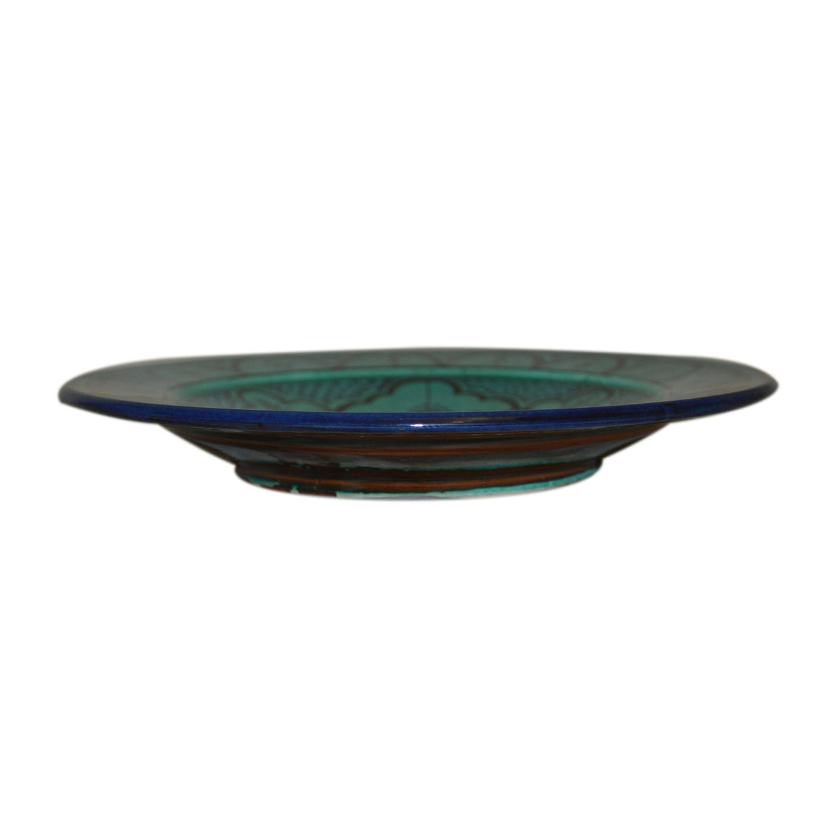 Ceramic Handmade Serving Plate Medium 10" - Aqua