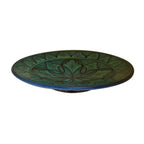 Black&White Ceramic Serving Plate Handmade Large 12" - Aqua Dark