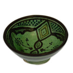 Handmade Dipping Sauce Bowl Set of 4 Small Serving - Green
