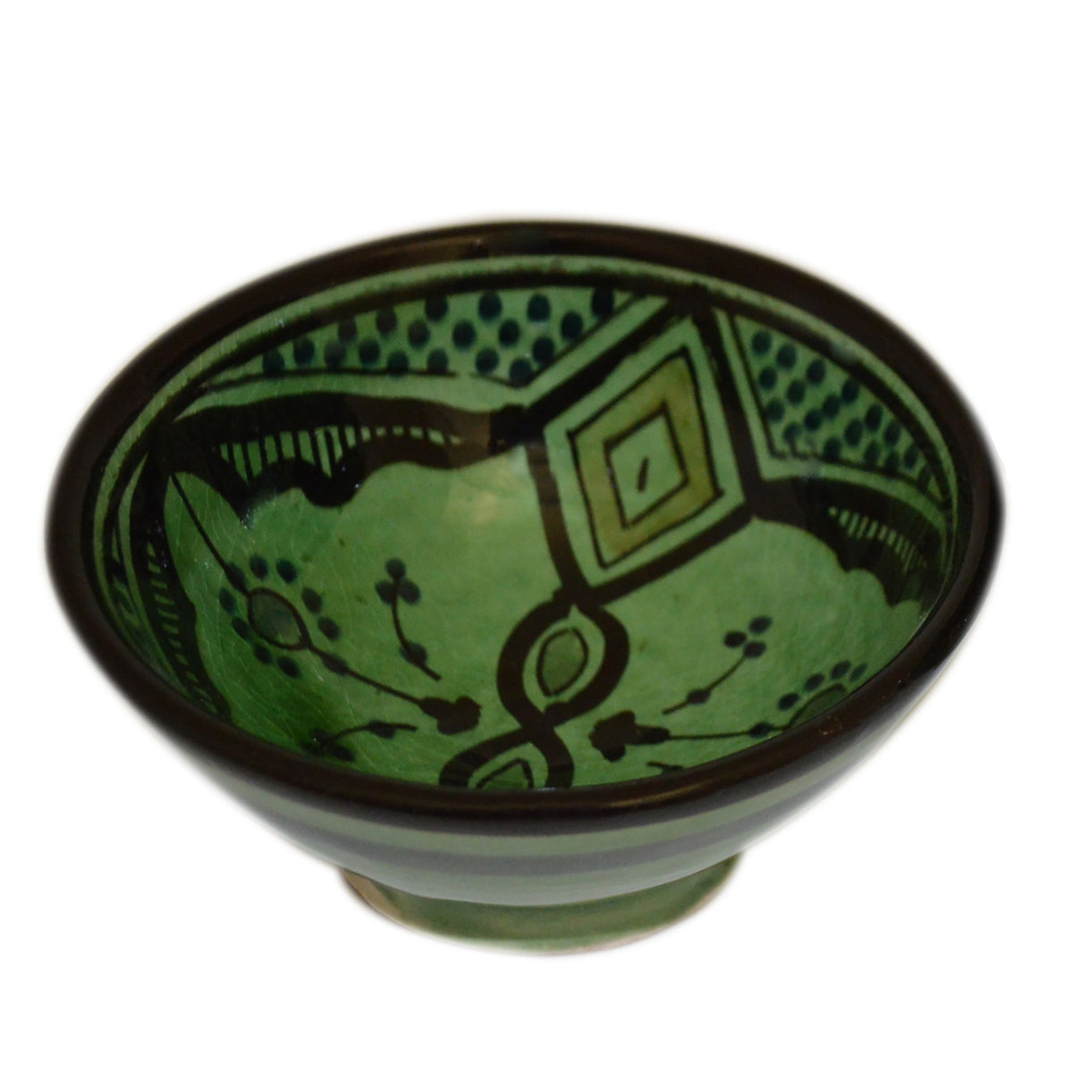 Handmade Dipping Sauce Bowl Set of 4 Small Serving - Green