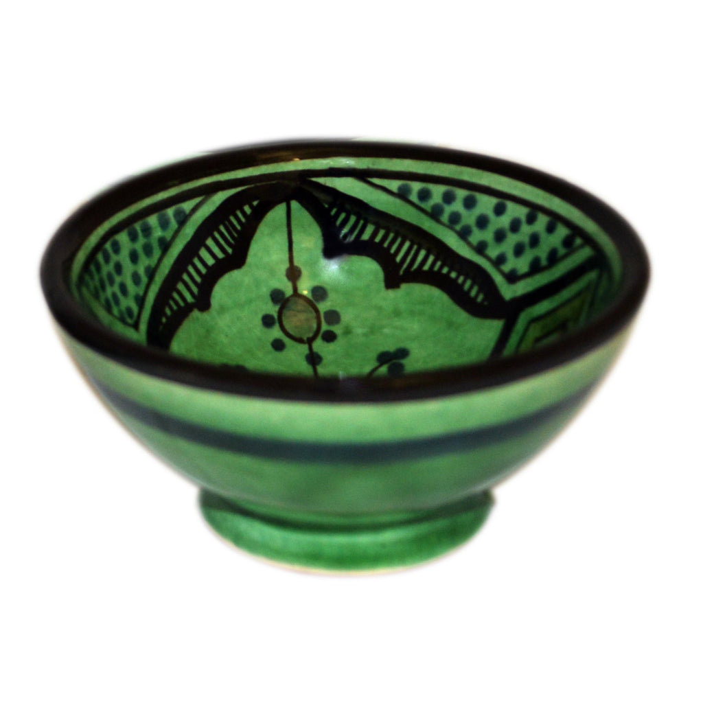 Handmade Dipping Sauce Bowl Set of 4 Small Serving - Green