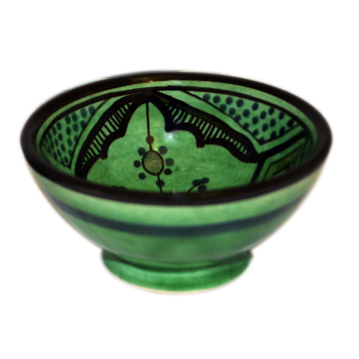 Handmade Dipping Sauce Bowl Set of 4 Small Serving - Green