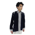 Moroccan Handmade Velvet Jacket Tunic - Navy