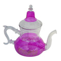 All Glass Hand Blown Teapot Durable Heat Resistance 32 Oz - Magenta