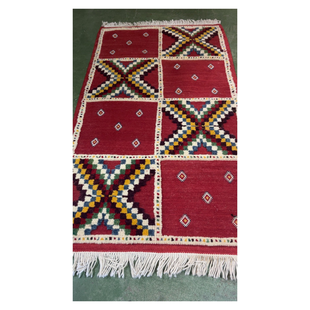 Dalila Handmade Moroccan Rug Orange Small