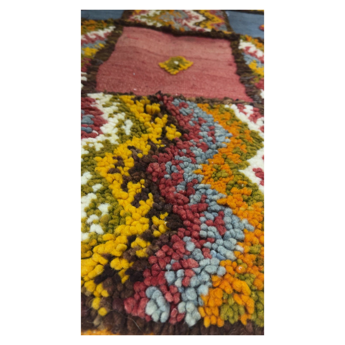 Elma Handmade Moroccan Rug Orange Small Orange