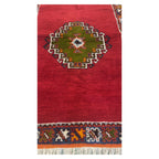 Nisrin Handmade Moroccan Rug Orange Small Red Large