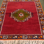 Nisrin Handmade Moroccan Rug Orange Small Red Large