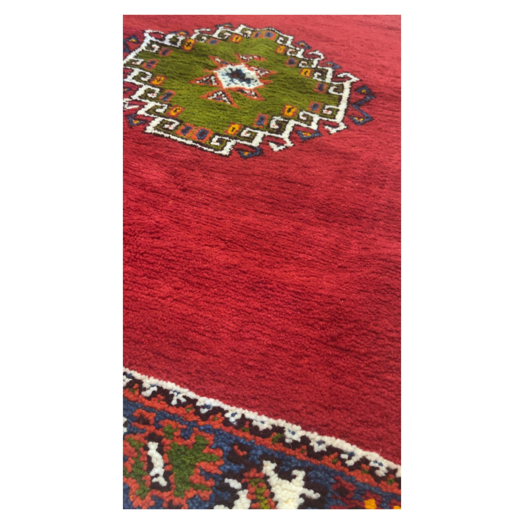 Nisrin Handmade Moroccan Rug Orange Small Red Large