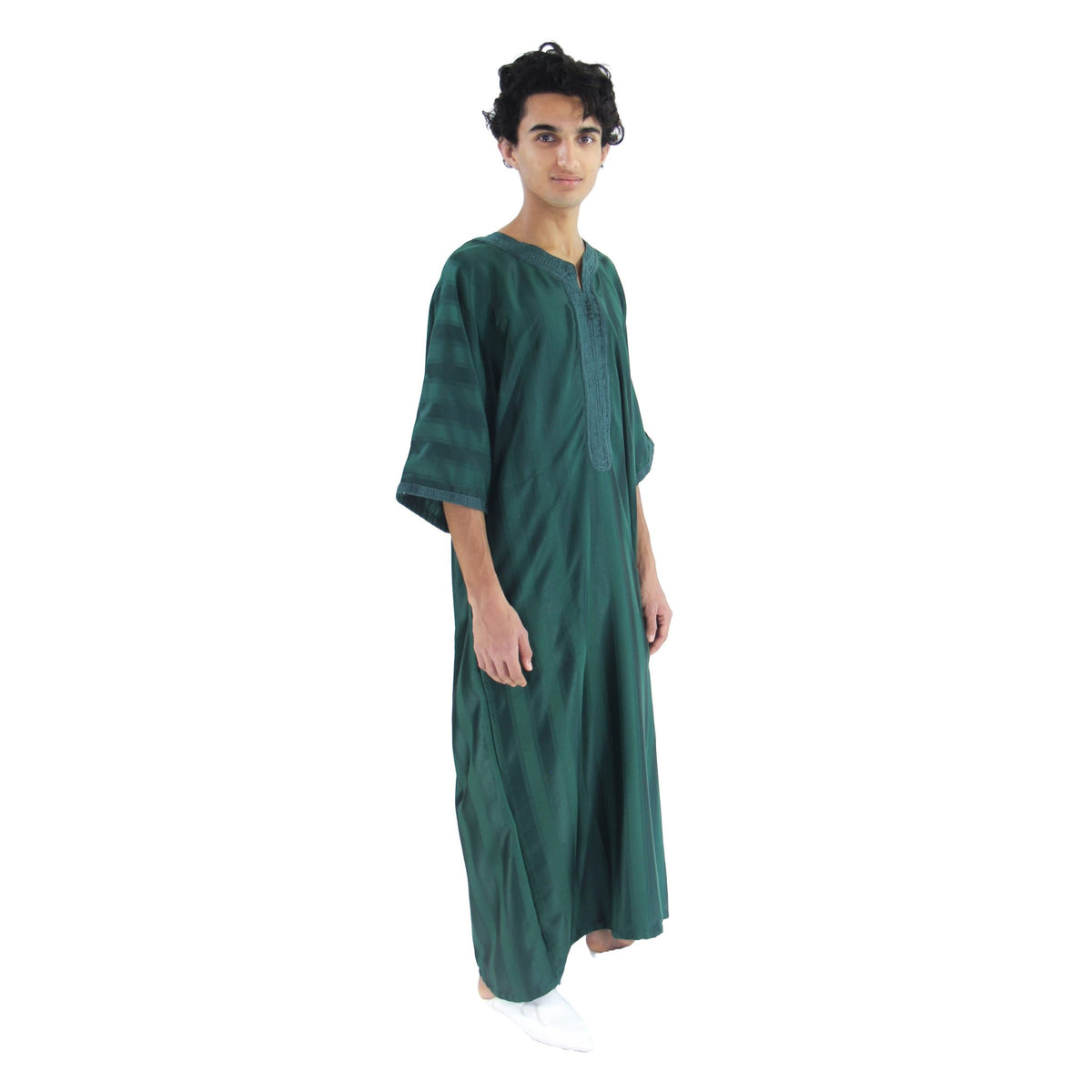 Jouhara Fancy Moroccan Men Kaftan - Green