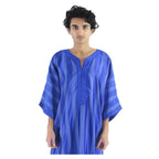Jouhara Fancy Moroccan Men Kaftan - Blue