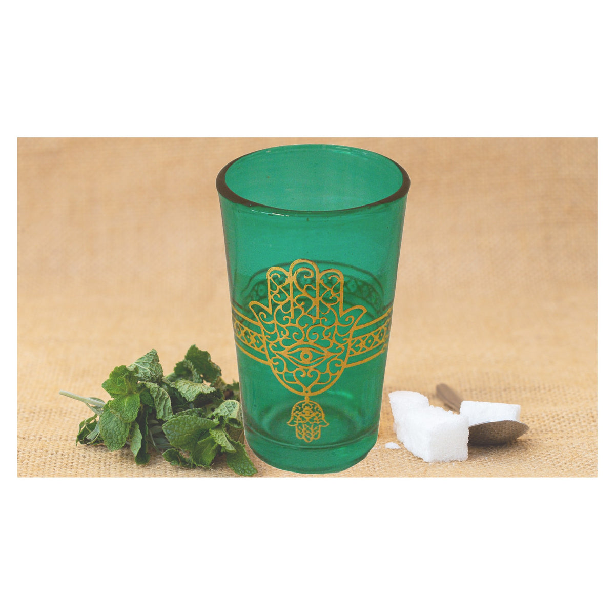 Khmissa Moroccan Tea Glasses Set of 6