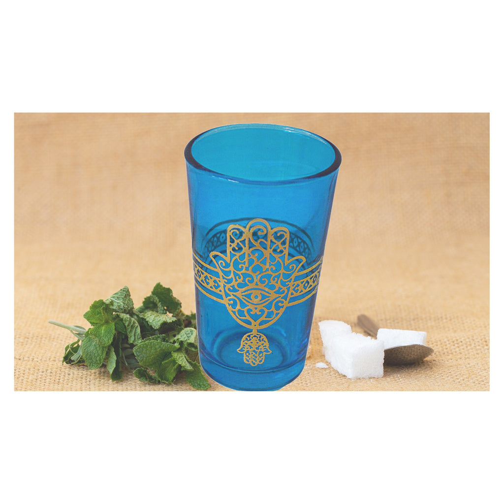 Khmissa Moroccan Tea Glasses Set of 6