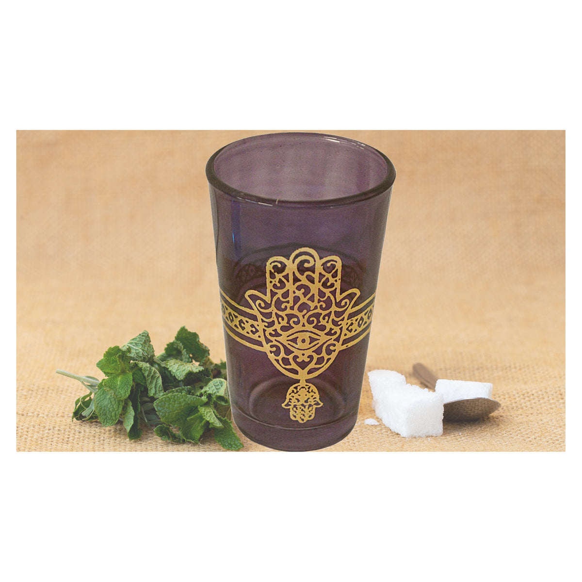 Khmissa Moroccan Tea Glasses Set of 6