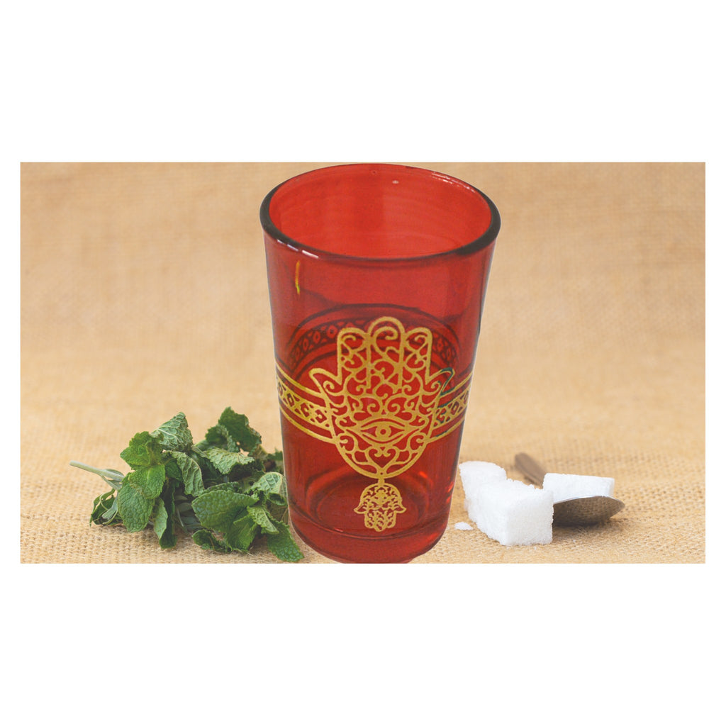 Khmissa Moroccan Tea Glasses Set of 6