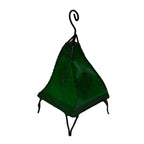 Table Henna Leather Lamp Handmade - Green