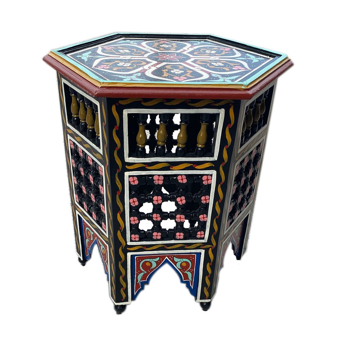 Moucharabi Wood Table Handmade - Black