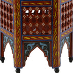 Moucharabi Wood Table Handmade - Red