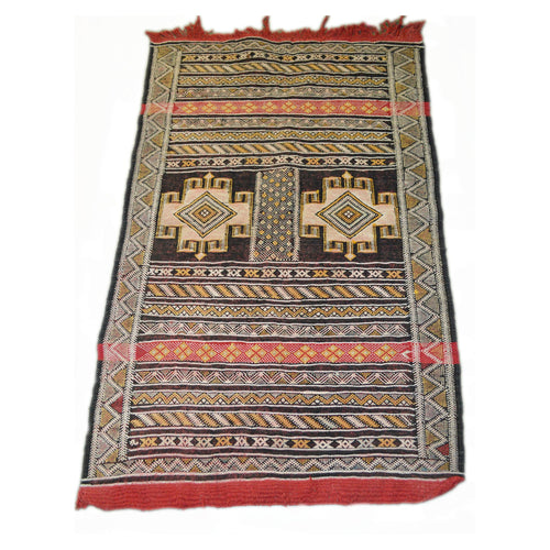 Badr Handmade Moroccan Rug Black