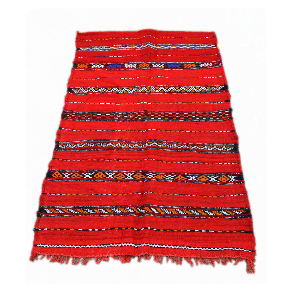 Handmade Moroccan Rug Red Medium