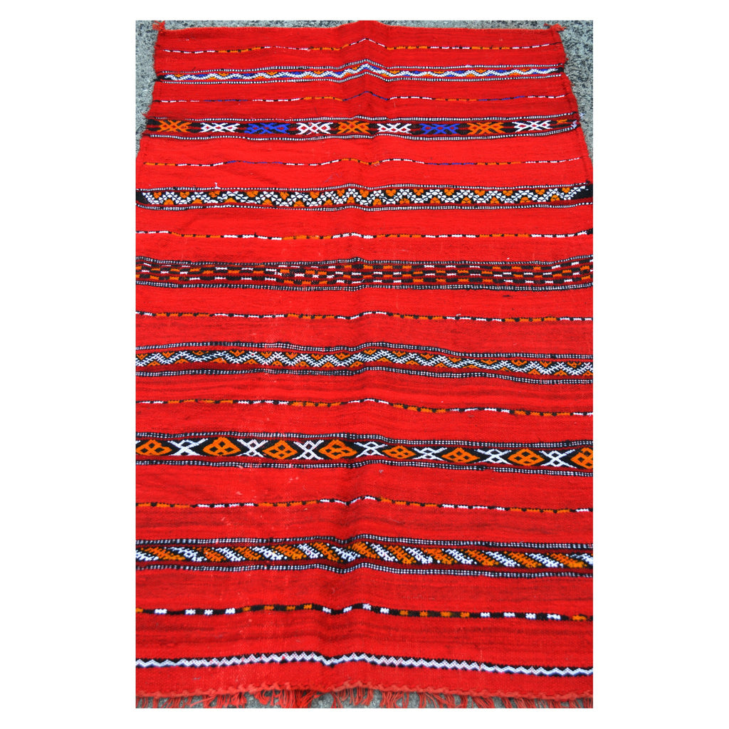 Handmade Moroccan Rug Red Medium