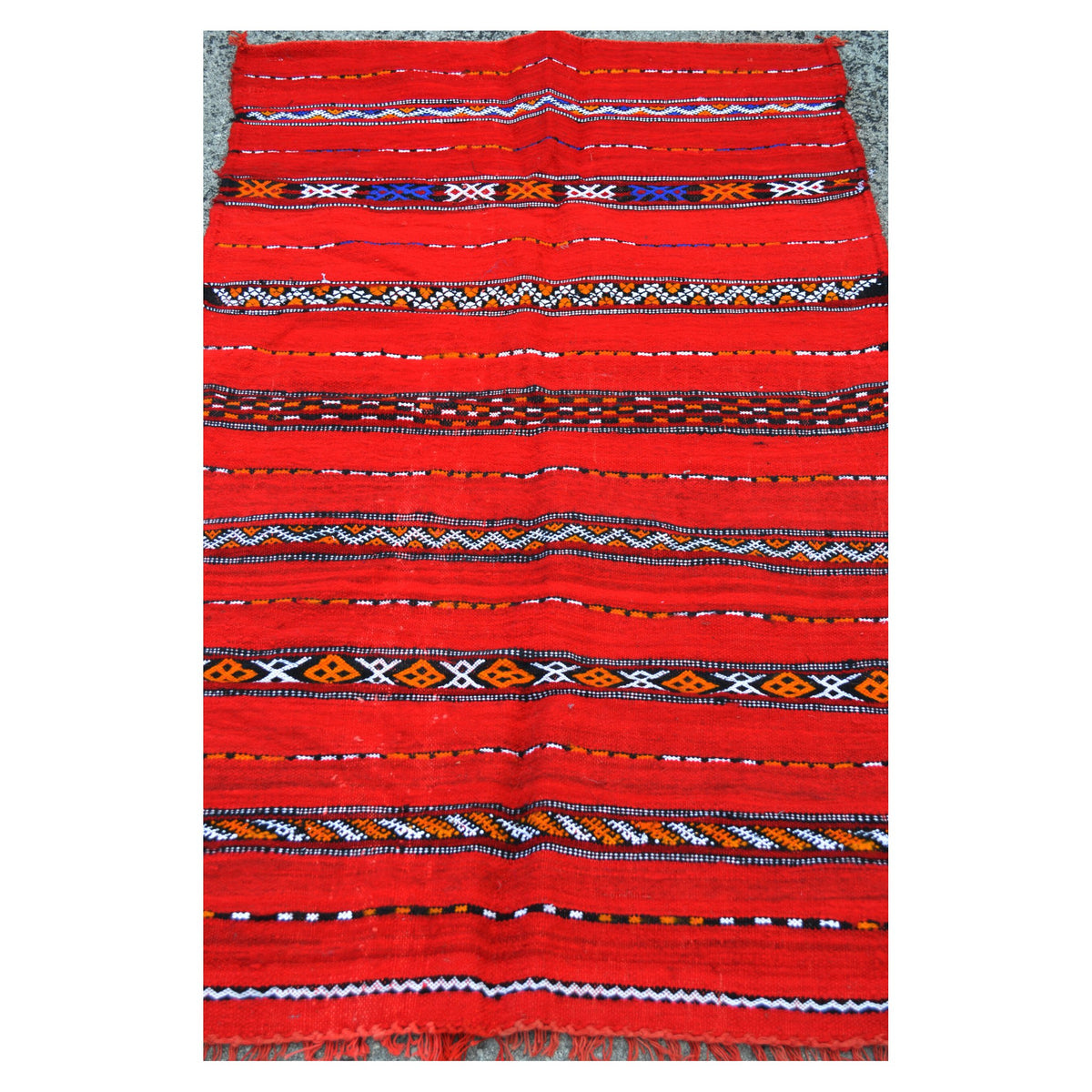 Handmade Moroccan Rug Red Medium