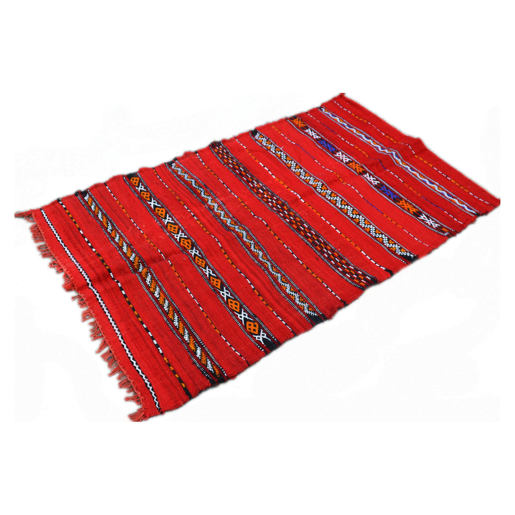Handmade Moroccan Rug Red Medium