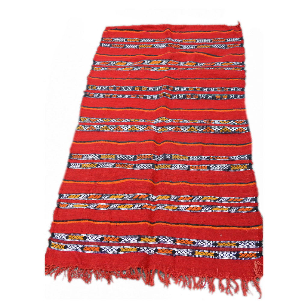 Handmade Moroccan Rug Red Medium