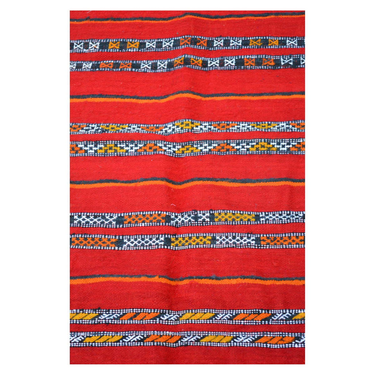 Handmade Moroccan Rug Red Medium