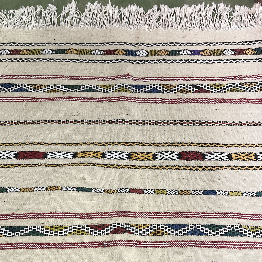Sara Handmade Moroccan Rug White Medium