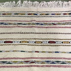 Sara Handmade Moroccan Rug White Medium