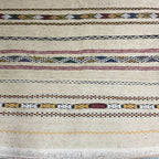 Sara Handmade Moroccan Rug White Medium
