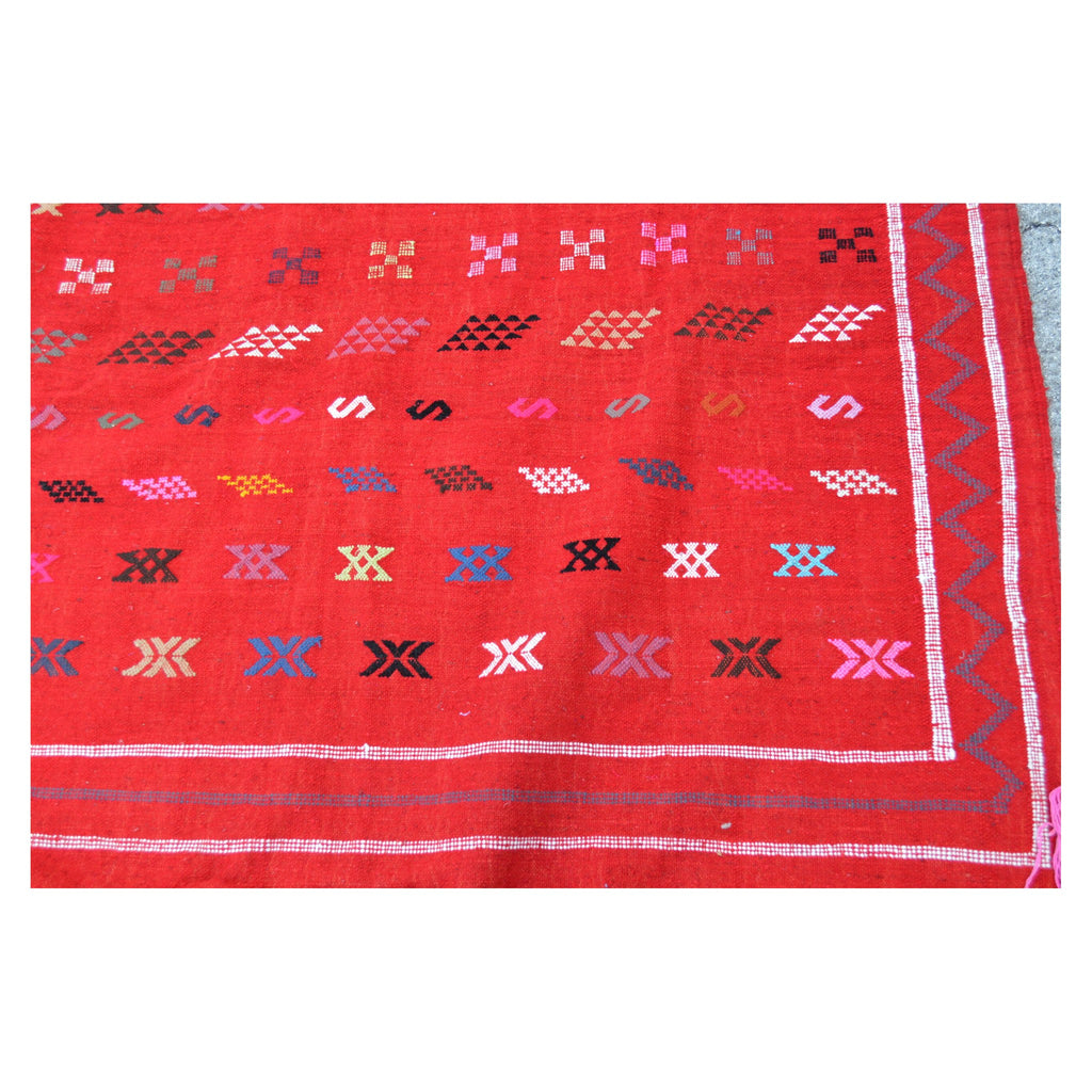 Yasmine Handmade Moroccan Kilim  Rug Red Large