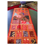 Indian Table Runner Room D cor Cloth Embroidered Patchwork - Red