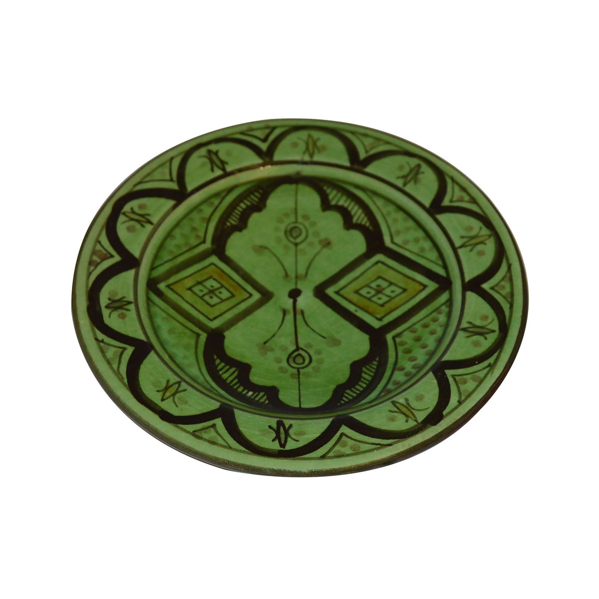 Safi Appetizer Serving Set Of Four Plates - Green