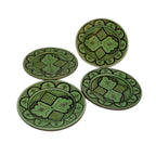 Safi Appetizer Serving Set Of Four Plates - Green