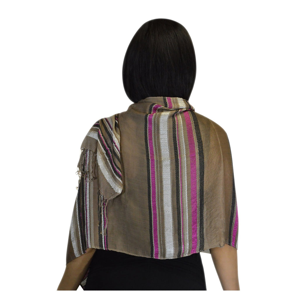 Rahma Shawl Silk Brown