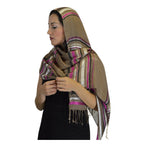 Rahma Shawl Silk Brown