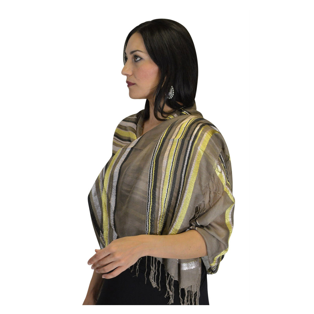 Rahma Shawl Silk Brown