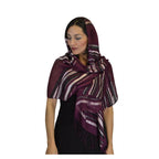 Rahma Shawl Silk Burgundy