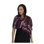 Rahma Shawl Silk Burgundy