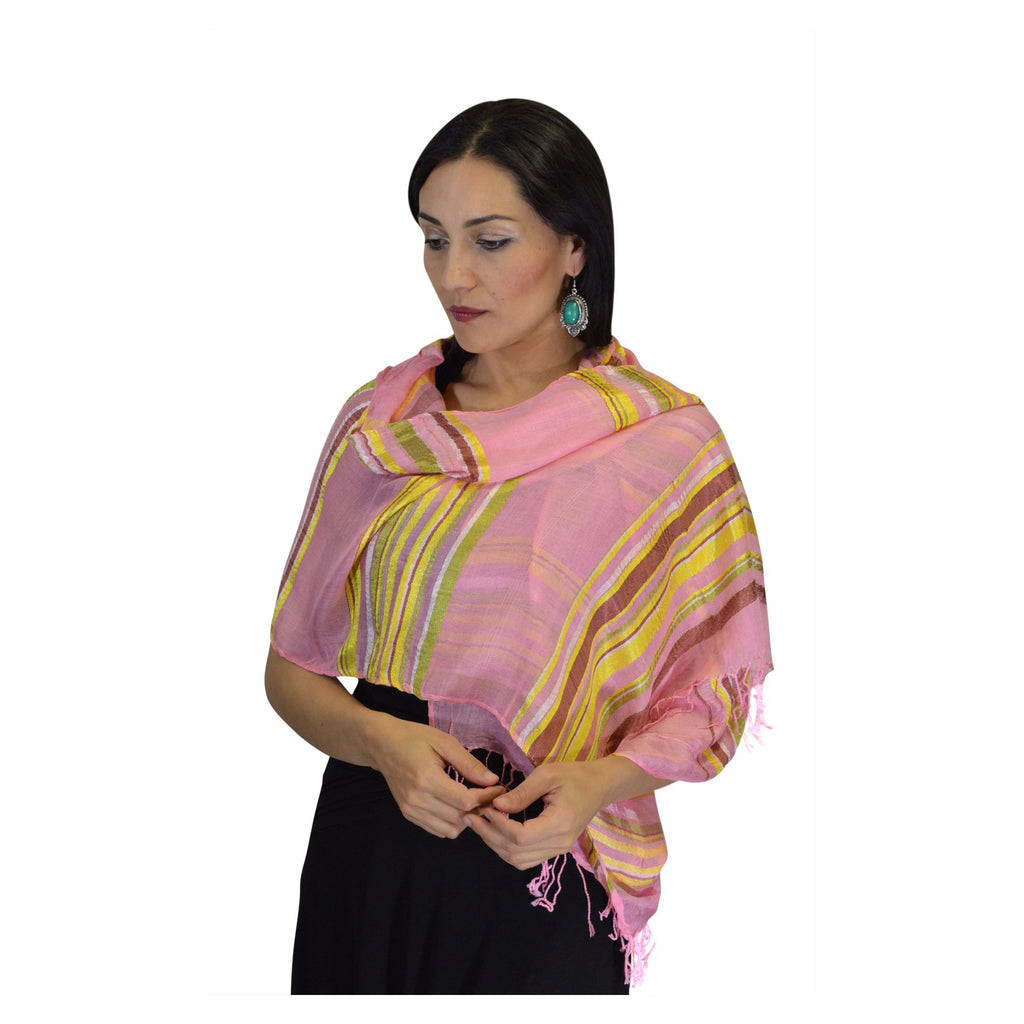 Rahma Shawl Silk Pink