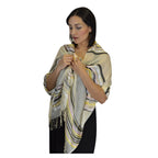 Rahma Shawl Silk Beige
