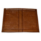 Large Handmade Leather Folding Wallet - Brown