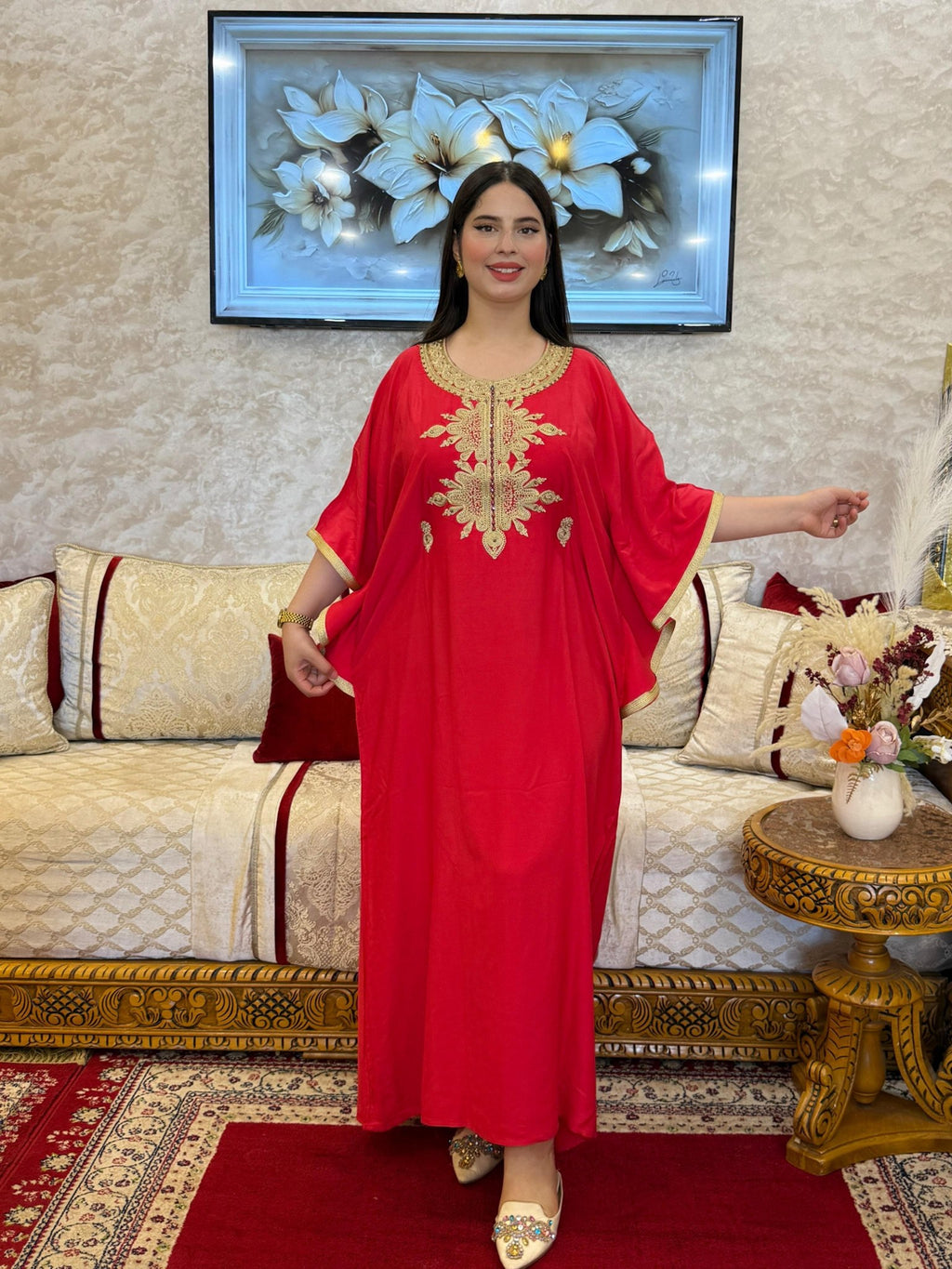 Amina Caftan - Red